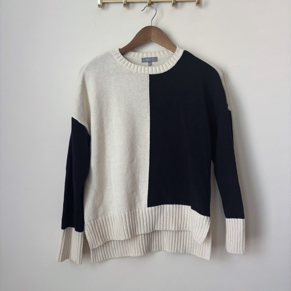 Habitat Yin Yang Colorblock Pullover Sweater Small Art To Wear